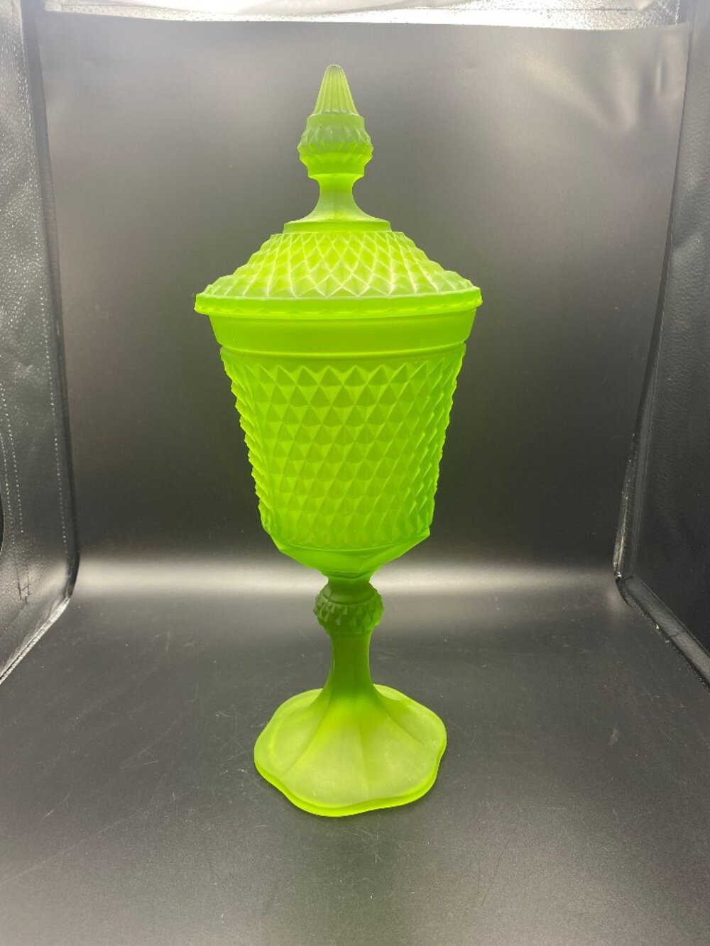 Westmoreland Diamond Point Compote